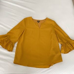 Mustard Bell Sleeve Top